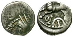 Ancient Coins - Ancient France. Celtic Gaul. Lingones Tribe. Kaletedou type AR Quinarius