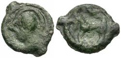 Ancient Coins - Ancient France. Celtic Gaul. Senones Tribe Potin / Horse