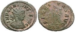 Ancient Coins - Carinus (AD 283-285) Silvered Æ Antoninianus / Aequitas
