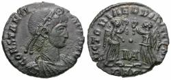 Ancient Coins - Constantius II (AD 337-340) Æ4 / Two Victories