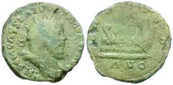Ancient Coins - Postumus (AD 260-269) Æ Dupondius / Galley