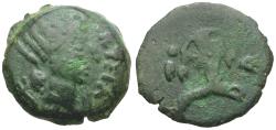 Ancient Coins - Spain. Iberia. Carteia. Imitative Æ Semis / Fisherman