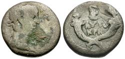 Ancient Coins - Claudius (AD 41-54) with Britannicus, Antonia and Octavia. Egypt. Alexandria BI Didrachm