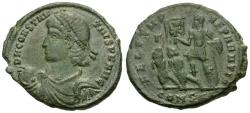 Ancient Coins - Constantius II (AD 337-361) Æ Maiorina / Emperor with Captives
