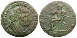 Ancient Coins - Divo Maximian (died AD 310) Æ 1/4 Follis / Emperor Seated