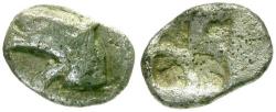 Ancient Coins - Ionia. Phokaia AR Hemiobol / Griffin