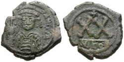 Ancient Coins - *Sear 443a* Byzantine Empire. Tiberius II Constantine (AD 578-582) Æ Half Follis