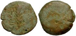Ancient Coins - Judaea. Roman Procurators. Valerius Gratus &#198; Prutah / Palm Branch