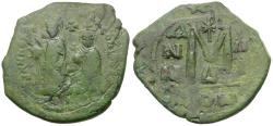 Ancient Coins - *Sear 805* Byzantine Empire. Heraclius (AD 610-641) with Heraclius Constantine Æ Follis
