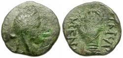 Ancient Coins - Ionia. Smyrna Æ12 / Hand in Caestus (Ancient Boxing Glove)