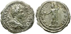Geta, as Caesar (AD 198-209) AR Denarius / Geta and Felicitas