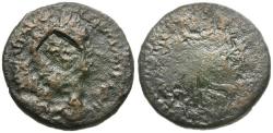 Ancient Coins - Domitian (AD 81-96). Judaea. Samaria. Caesarea Maritima. Local Judaea Capta Coinage Æ23 / Nike