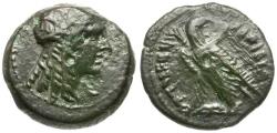 Ancient Coins - Ptolemaic Kings of Egypt. Ptolemy VI Philometor (163-145 BC) Æ17 / Demeter