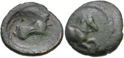 Ancient Coins - Pamphylia. Aspendos Æ19 / Sling