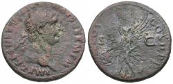 Ancient Coins - Trajan (AD 98-117) Æ AS / Victory