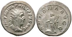 Ancient Coins - Philip I (AD 244-249) AR Antoninianus / Annona