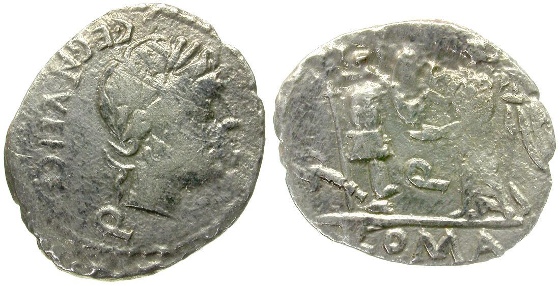 Ancient Coins - 97 BC - Roman Republic. C. Egnatuleius C.f. AR Quinarius / Victory Inscribing Shield