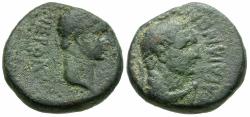 Ancient Coins - Nero (AD 54-68). Lydia. Sardes. Mindios, strategos Æ15