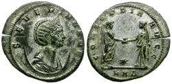 Ancient Coins - Severina (AD 270-275) Silvered Æ Antoninianus / Concordia