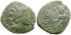 Ancient Coins - Tetricus II, as Caesar (AD 271-274). Imitative Æ4 / Hilaritas