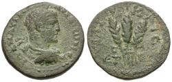 Ancient Coins - Elagabalus (AD 218-222). Cappadocia. Caesarea-Eusebia Æ22 / Corn Ears