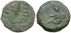Ancient Coins - Spain. Iberia. Carteia Æ Semis / Fisherman