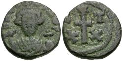 Ancient Coins - *Sear 1059* Byzantine Empire. Constans II (AD 641-668) Æ 20 Nummi