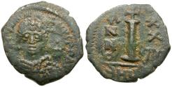 Ancient Coins - *Sear 236* Byzantine Empire. Justinian I (AD 527-565) Æ Decanummium