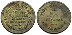 Us Coins - Watling Mfg Company. Slot Machines. Chicago Trade token