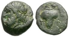 Ancient Coins - Aiolis. Temnos Æ11 / Grapes
