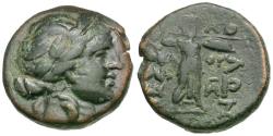 Ancient Coins - Thessaly. Thessalian League. Philok-- and Asor--, magistrates Æ20 / Athena
