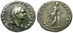 Ancient Coins - Domitian, as Caesar (AD 69-81) AR Denarius / Salus