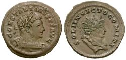Ancient Coins - Constantine I the Great (AD 310-337) Æ Follis / Bust of Sol