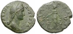 Ancient Coins - Sabina (AD 128-137) Æ Dupondius or As / Pietas