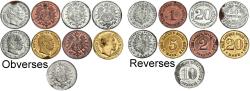 World Coins - Germany. Nuremberg. Ludwig Christopher Lauer. Spielmarke or Spiel münze (Play Coins) Tokens (Lot of 9 coins)