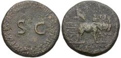 Ancient Coins - Divus Vespasian (died AD 79) Æ Sestertius / Elephant Quadriga