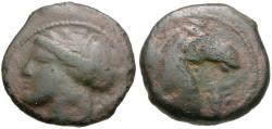 Ancient Coins - Zeugitania. Carthage Æ18 / Horse's Head