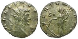 Ancient Coins - Gallienus, sole reign (AD 260-268) Silvered Æ Antoninianus / Fortuna
