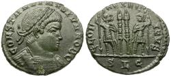 Ancient Coins - Constantine II, as Caesar (AD 316-337) Æ4 / Soldiers