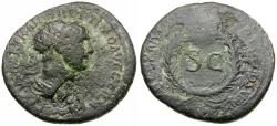 Ancient Coins - Trajan (AD 98-117) Æ As / Wreath