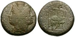 Ancient Coins - Bruttium. Rhegion Æ Pentonkion / Asklepios