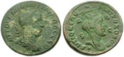 Ancient Coins - Philip I (AD 244-249). Seleucis and Pieria. Antiochia ad Orontem Æ30 / Bust of Tyche
