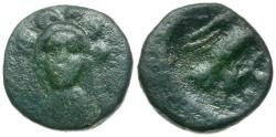 Ancient Coins - Euboia. Chalkis Æ13 / Eagle