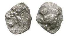 Ancient Coins - Mysia. Kyzikos AR Hemiobol / Lion
