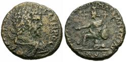 Ancient Coins - Septimius Severus (AD 193-211). Moesia Inferior. Marcianopolis. Flavius Ulpianus, consular legate Æ26 / Cybele