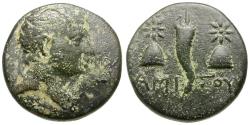 Ancient Coins - Pontos. Amisos Æ16 / Caps of the Dioscuri