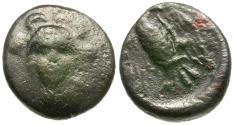 Ancient Coins - Euboia. Chalkis Æ13 / Eagle