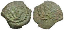 Ancient Coins - Judaea. Herod Archelaus (4 BC-AD 6) Æ Prutah  / Anchor