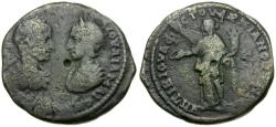 Ancient Coins - Severus Alexander (AD 222-235) with Julia Maesa. Moesia Inferior. Marcianopolis. Tiberius Julius Festus, legatus consularis Æ28 / Homonoia
