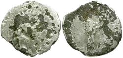 Ancient Coins - Domitian (AD 81-96) AR/Æ Fourrée Denarius / Minerva